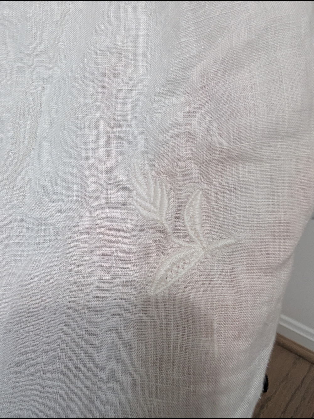 Anthropologie White Linen Square-Neck Midii Dress - Picture 10 of 10